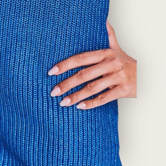 NWT | SER.O.YA | YONIT DRESS | Royal Blue Coated | XS - Picture 8 of 14